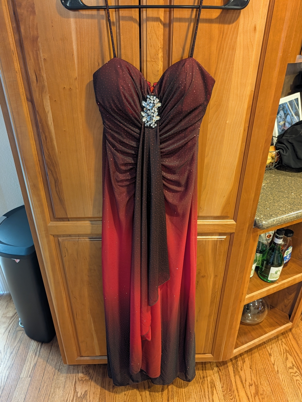 Reign On Vintage, Y2k Ombre Red To Back Prom Dress